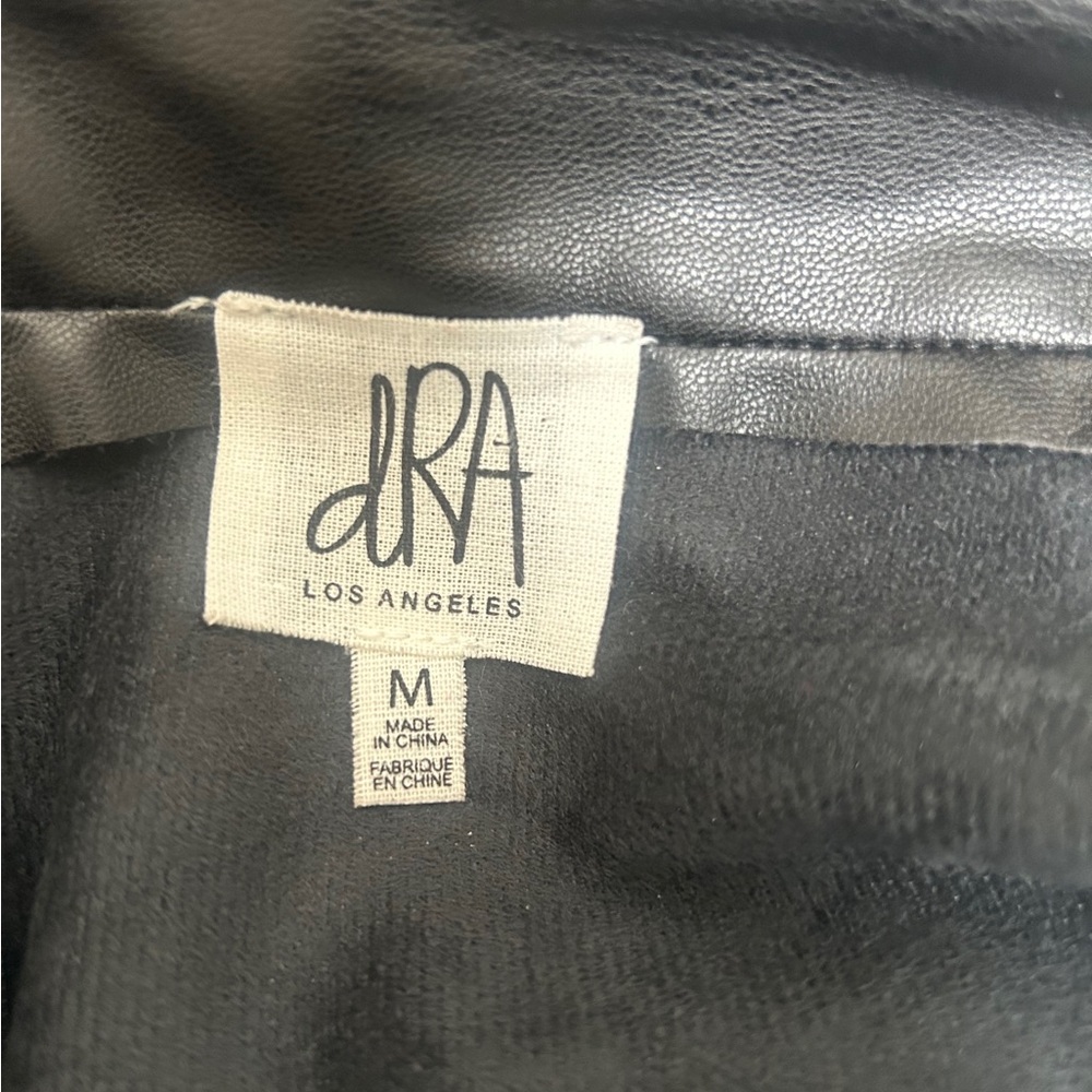 dRA Los Angeles Faux Leather Black Maxi Skirt with Waist Belt - Medium - Picture 7 of 7
